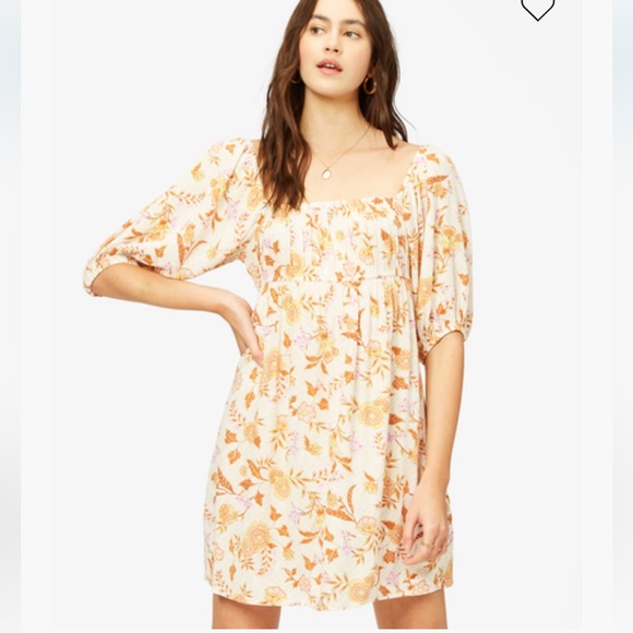 NWOT Billabong cream floral mini dress - Picture 4 of 12